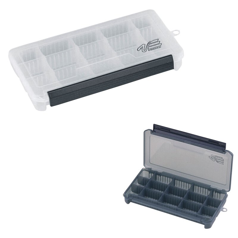 Meiho Boîte De Rangement VS-820 ND – Noir Fumé, 23,2 X 12,2 X 3,2 Cm – Pour Matériel De Pêche