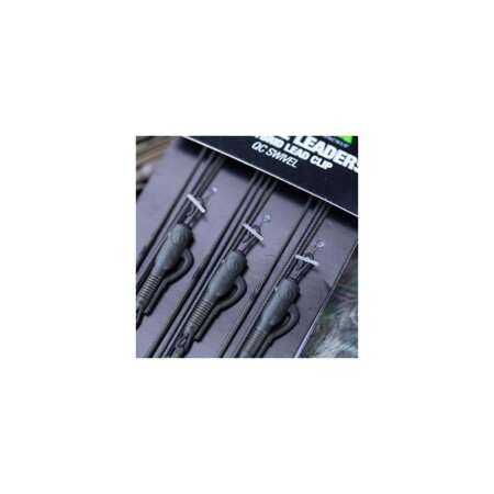 Korda - Leadcore Leader-Hybrid Lead Clip QC Swivel 1m - Gravel