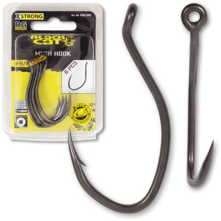 Black Cat - Mega Hook X-Strong DG - Size 8/0