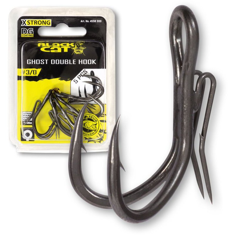 Hameçon Simple Ghost Rig Hook DG 5pcs Black Cat - Pêche