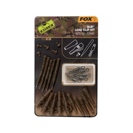 Fox - Edges Camo Slik lead clip kit - Size 10