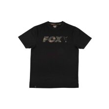 Fox - Black/Camo Chest Print T-Shirt - Small