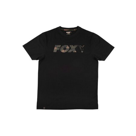 Fox - Black/Camo Chest Print T-Shirt - L
