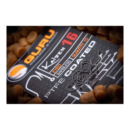 Hameçon Kaizen Guru - Sans Ardillon, Fil Fin Et Résistant, Pelle Surdimensionnée, Tailles 10-20