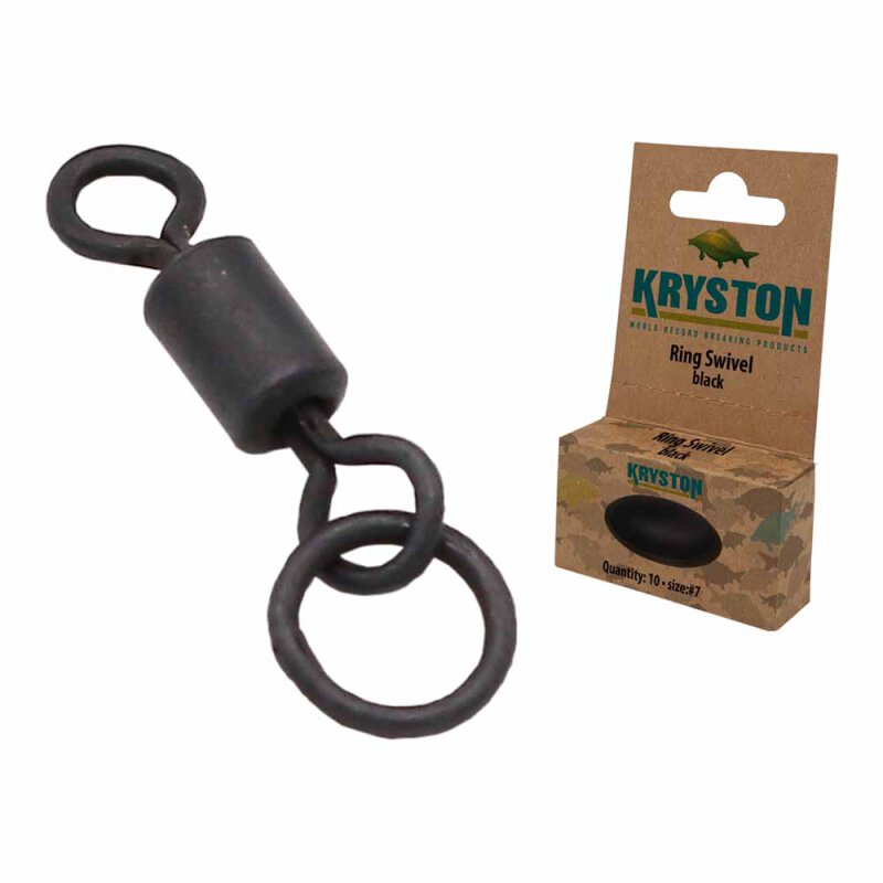 Kryston - Ring Swivel Black - Size 7