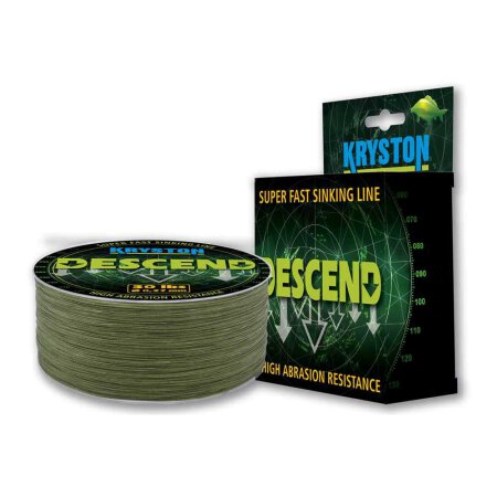 Kryston - Descend sinking mainline braid Olive 1200m - 0,27mm 30lb