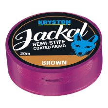 Kryston - Jackal Semi-Stiff Coated Braid 20m - Brown 20lb
