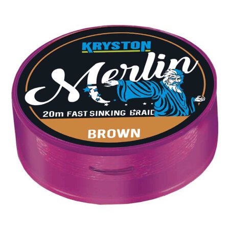 Kryston - Merlin Fast Sinking Camuflage Braid 20m - Brown 35lb
