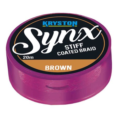 Kryston - Synx Stiff Coated Braid 20m - Brown 30lb