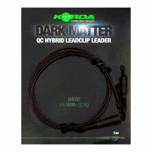 Korda - Dark Matter Leader QC Hybrid Clip 1m 40lb - Weed