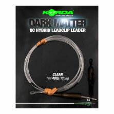 Korda - Dark Matter Leader QC Hybrid Clip 1m 40lb - Clear