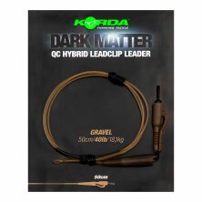 Korda - Dark Matter Leader QC Hybrid Clip 50cm 40lb - Gravel