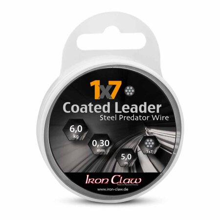 Iron Claw - 1x7 Coated Leader black 5m