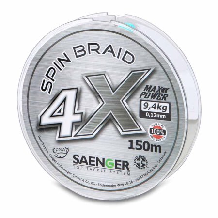 Sänger - 4 X Spin Braid Grey 150m - 0,18mm/14,6kg