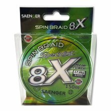 S&auml;nger - 8 X Specialist Spin Braid Fluo Green 150m - 0,12mm/9,7kg