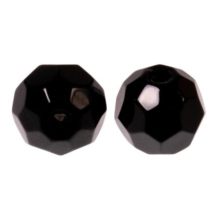 Zeck Fishing - Faceted Glass Beads - Black 8mm