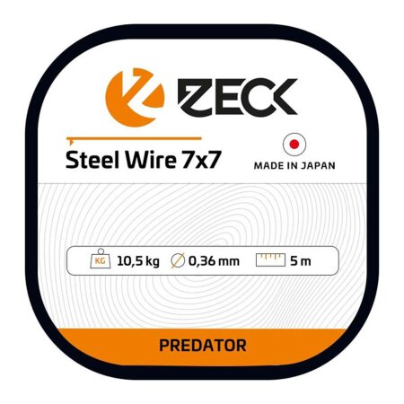 Zeck Fishing - 7x7 Steel Wire - 10,5kg 5m