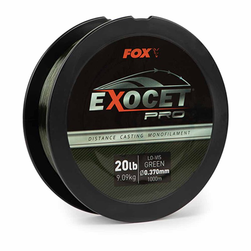 Fox - Exocet Pro Lo-vis Green 1000m - 0.370mm 20bs / 9.09kg