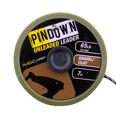 Avid Carp - Pin Down Unleaded Leader 65lb Gravel/Clay 7m