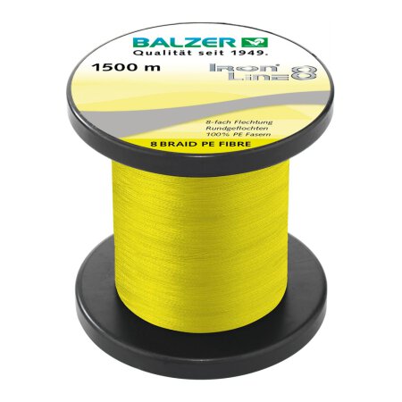 Balzer - Iron Line 8 gelb (Meterware) - 0,10mm 8,10kg