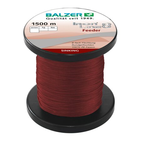 Balzer - Iron Line 8 Feeder dunkelrot (Meterware) - 0,12mm 9,80kg