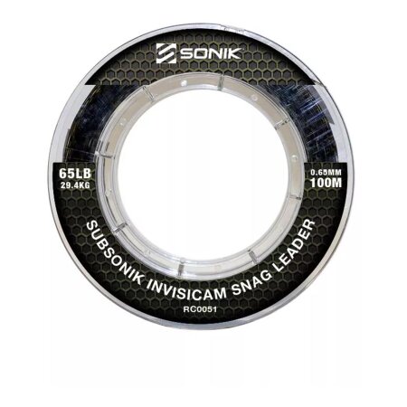 Sonik - Subsonik Invisicam Snag Leader 100m - 55lb 0,60mm