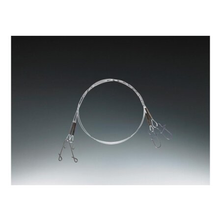 Shirasu - Fluorocarbon Rig mit Snap + No Knot 50cm - 1,00mm 39kg