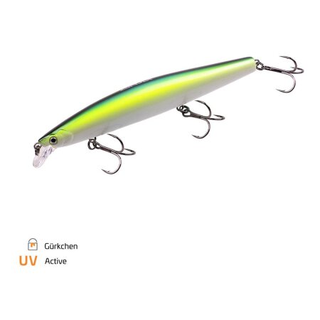 Zeck Fishing - ZANDER Läufer 12,5cm 0,7m F 22g - Gürkchen