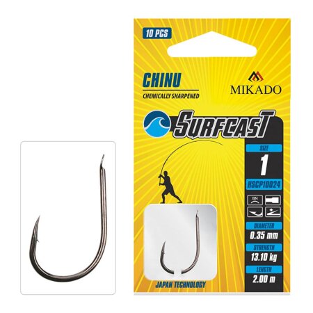 Mikado - Snelled Hooks Surfcast Chinu 200cm
