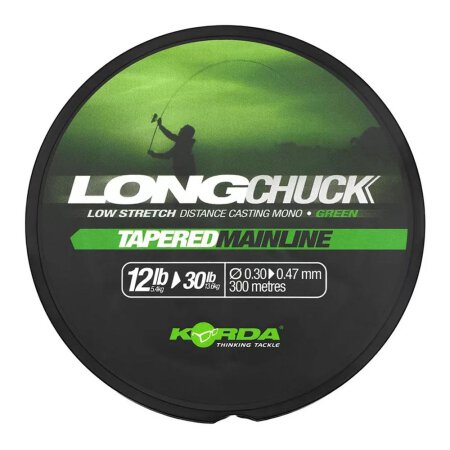 Korda - LongChuck Tapered Mainline Green 300m - 12-30lb/0.30-0.47mm