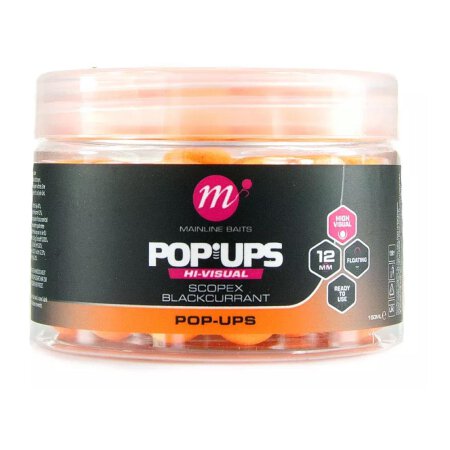Mainline - High Visual Mini Pop-Ups 12mm 250ml - Scopex & Blackcurrant