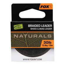 Fox - Edges Naturals Braided Leader x20m - 30lb/13.6kg