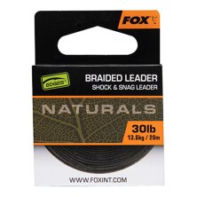 Fox - Edges Naturals Braided Leader x20m - 30lb/13.6kg