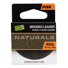 Fox - Edges Naturals Braided Leader x20m - 40lb/18.1kg