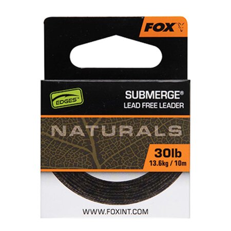 Fox - Edges Naturals Submerge Leader x 10m - 30lb/13.6kg