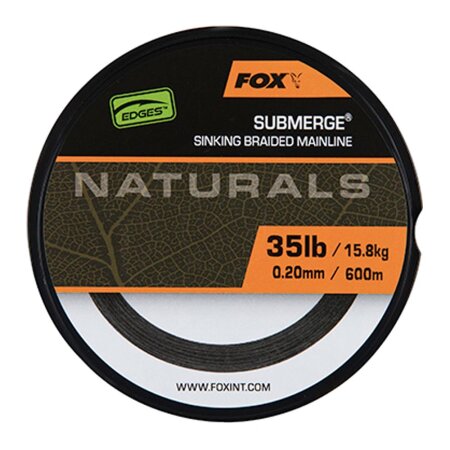 Fox - Edges Submerge Naturals Sinking Braid x 600m - 0.20mm 35lb/15.8kg