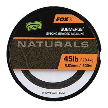 Fox - Edges Submerge Naturals Sinking Braid x 600m - 0.25mm 45lb/20.4kg