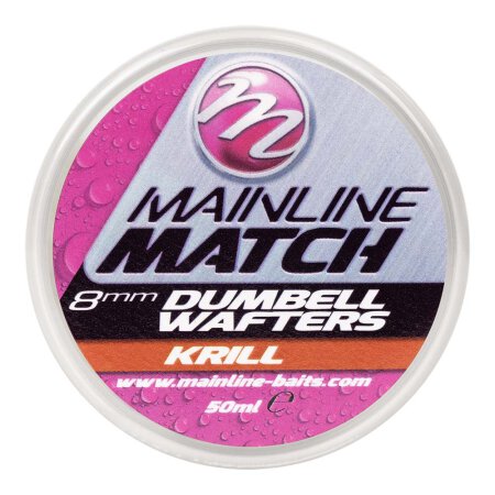 Mainline - Match Dumbell Wafters Red Krill - 8mm