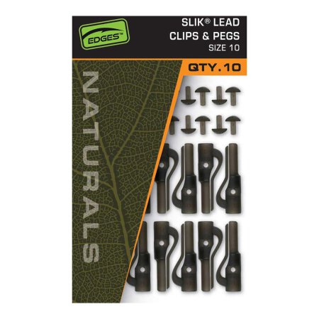 Fox - Edges Naturals Slik Lead Clip & Pegs - Size 10