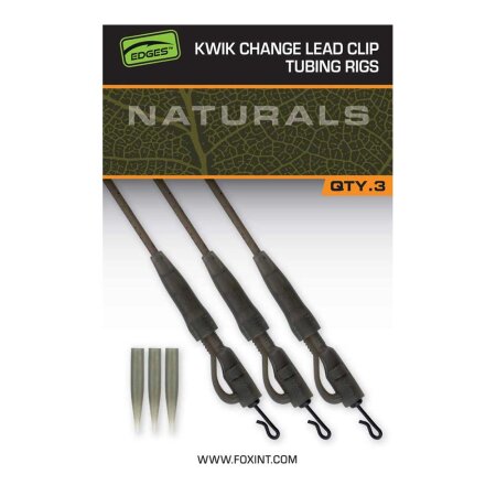 Fox - Edges Naturals Kwik Change Lead Clip Tubing Rigs
