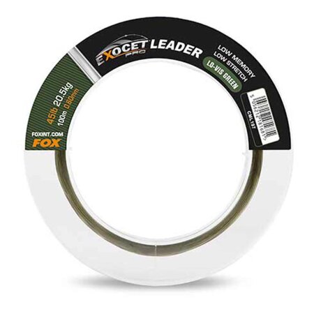 Fox - Exocet Pro Leader - Low Vis Green - 45lb 0,60mm x 100m