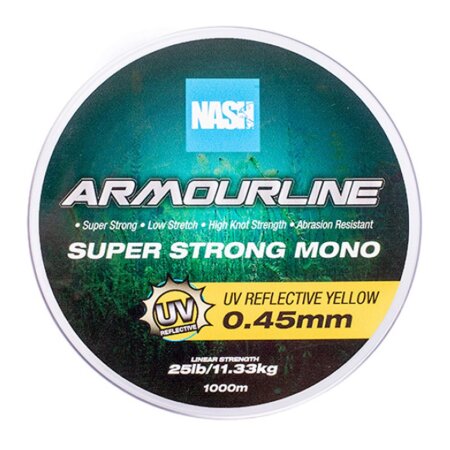 Nash - Armourline Super Strong Mono UV Yellow 1000m - 12lb 0,30mm