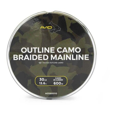 Avid Carp - Outline Camo Braided Mainline 600m - 30lb