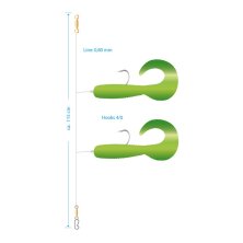 Aquantic - Double Twisterrig XL 4/0 - Red