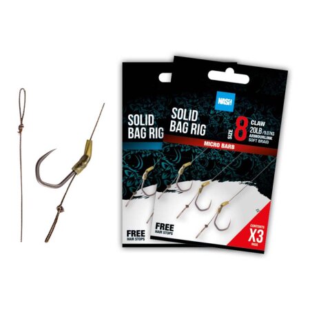 Nash - Solid Bag Rig Barbless - Size 4