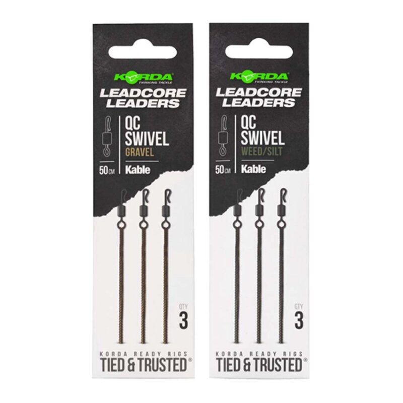 Leader Korda Kable Avec Clip Hybride QC – 50 Cm, Lot De 3, Pour Carpistes Exigeants !