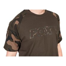 Fox - Khaki/Camo Outline T-Shirt - Large