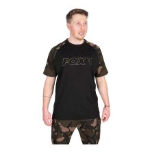 Fox - Black/Camo Outline T-Shirt - Large
