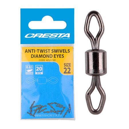 Cresta - Rolling Swivels Diamond Eyes - Size 20