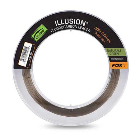 Fox - Illusion Fluorocarbon Leader Naturals Green 50m - 30lb 13.6kg (0.50mm)